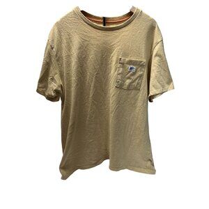 Patagonia Men’s Slim Fit Pocket Tee Beige Organic Cotton Recycled Polyester-M